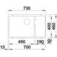 Кухонная мойка Blanco Subline 700-U Level 527355 (вулканический серый) - Превью изображения №3 — Интернет-магазин ПроЗаказ