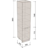 Шкаф-пенал Артём-Мебель 500мм СН-114.74/1 (ДСП бетон спаркс лайт/бетон спаркс) - Превью изображения №5 — Интернет-магазин ПроЗаказ