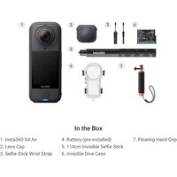 Экшен-камера Insta360 X4 Air Invisible Dive Bundle (черный) - Превью изображения №11 — Интернет-магазин ПроЗаказ