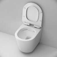 Унитаз подвесной AM.PM Sunny Flashclean C85C1701SC (с сиденьем) - Превью изображения №4 — Интернет-магазин ПроЗаказ