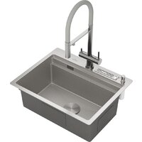 Кухонная мойка Roxen Stage 560250-60-S текстурный сатин (с держателем для ножей и аксессуарами) - Превью изображения №3 — Интернет-магазин ПроЗаказ