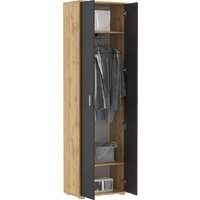 Шкаф распашной Олмеко Антре 65.07 (дуб вотан/диамант серый/белый) - Превью изображения №4 — Интернет-магазин ПроЗаказ