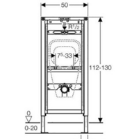 Инсталляция для писсуара Geberit DuoFix 111.686.00.1 - Превью изображения №3 — Интернет-магазин ПроЗаказ