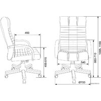Офисное кресло Бюрократ KB-10WALNUT/B/LEATH (черный) - Превью изображения №7 — Интернет-магазин ПроЗаказ