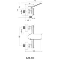 Смеситель Cersanit Odra 63052 - Превью изображения №2 — Интернет-магазин ПроЗаказ