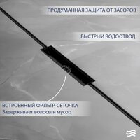 Трап/канал Lauter 21010-Q2MB 2000x18 (черный матовый) - Превью изображения №3 — Интернет-магазин ПроЗаказ