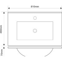  ЗОВ Тумба с умывальником Парма 80 P80LA0MWMC1A-OL80 (аттик/белый матовый/алюминий) - Превью изображения №5 — Интернет-магазин ПроЗаказ