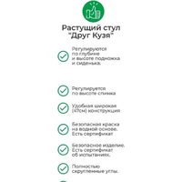Растущий стул Друг Кузя Растущий Павлин (лак) - Превью изображения №7 — Интернет-магазин ПроЗаказ