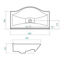  СанитаМебель Тумба под умывальник Эмили-601.800 (белый) - Превью изображения №4 — Интернет-магазин ПроЗаказ