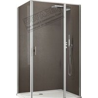 Душевой уголок Allen Brau Priority 90x100 304209 (серебро браш) - Превью изображения №1 — Интернет-магазин ПроЗаказ