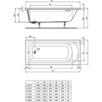 Ванна Ideal Standard Hotline K865901 170x70 (без ножек) - Превью изображения №5 — Интернет-магазин ПроЗаказ