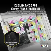 Вентилятор для корпуса Corsair iCUE LINK QX120 RGB Triple Pack CO-9051006-WW - Превью изображения №2 — Интернет-магазин ПроЗаказ