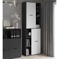 Шкаф распашной Интерлиния Skill-22 (2) (антрацит/белый) - Превью изображения №6 — Интернет-магазин ПроЗаказ