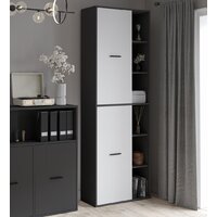 Шкаф распашной Интерлиния Skill-22 (2) (антрацит/белый) - Превью изображения №5 — Интернет-магазин ПроЗаказ