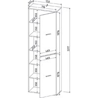 Шкаф распашной Интерлиния Skill-22 (2) (антрацит/белый) - Превью изображения №10 — Интернет-магазин ПроЗаказ