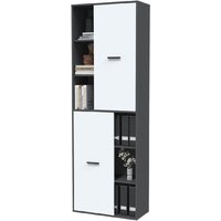 Шкаф распашной Интерлиния Skill-22 (2) (антрацит/белый) - Превью изображения №4 — Интернет-магазин ПроЗаказ