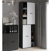 Шкаф распашной Интерлиния Skill-22 (2) (антрацит/белый) - Превью изображения №8 — Интернет-магазин ПроЗаказ