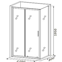 Душевой уголок Roxen Caspia 55060-120 120х80 - Превью изображения №14 — Интернет-магазин ПроЗаказ