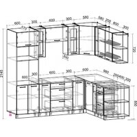 Готовая кухня Интерлиния Мила Gloss 1.88x2.4 правая (белый софт/белый софт/травертин серый) - Превью изображения №6 — Интернет-магазин ПроЗаказ