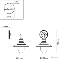 Уличный настенный светильник Odeon Light Campa 4965/1W - Превью изображения №3 — Интернет-магазин ПроЗаказ