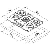 Варочная панель Franke FHMA 755 4G DC XS C - Превью изображения №2 — Интернет-магазин ПроЗаказ