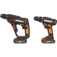 Worx WX927 (шуруповерт, перфоратор, 2 АКБ, кейс)
