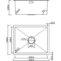 Кухонная мойка Roxen Uno 560210-54-GS PVD золотая/текстурная (с ролл-матом и дозатором) - Превью изображения №10 — Интернет-магазин ПроЗаказ