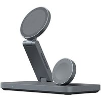 Беспроводное зарядное Magssory Yoga 3 в 1 Charging Station для Samsung Qi2 WCH017m (темно-серый) - Превью изображения №1 — Интернет-магазин ПроЗаказ