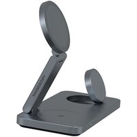 Беспроводное зарядное Magssory Yoga 3 в 1 Charging Station для Samsung Qi2 WCH017m (темно-серый) - Превью изображения №3 — Интернет-магазин ПроЗаказ