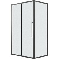 Grossman Cosmo 110x100x195 120.K33.02.1110.21.02 (черный матовый/стекло шиншилла)