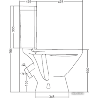 Унитаз напольный Santek Лига [WH302141] - Превью изображения №4 — Интернет-магазин ПроЗаказ