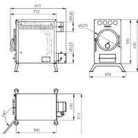 Свободностоящая печь-камин Термофор Нормаль 2 Турбо - Превью изображения №2 — Интернет-магазин ПроЗаказ