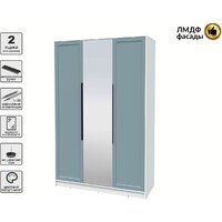 Шкаф распашной Интерлиния Концепт Тренд КТ-Ш3(з) (белый платинум/океан) - Превью изображения №4 — Интернет-магазин ПроЗаказ
