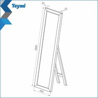  Teymi Зеркало Helmi 45x160 T20245 (светлый дуб) - Превью изображения №15 — Интернет-магазин ПроЗаказ