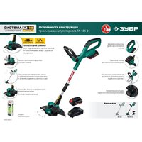 Триммер Зубр ТА-185-21 (с 1-им АКБ) - Превью изображения №11 — Интернет-магазин ПроЗаказ