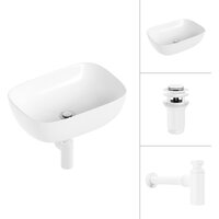 Lauter 21493A + клапан 21190W + сифон 21635W (белый матовый)