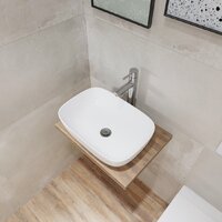 Умывальник Lauter 21493A + клапан 21190W + сифон 21635W (белый матовый) - Превью изображения №7 — Интернет-магазин ПроЗаказ