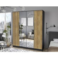 Шкаф распашной Интерлиния Концепт Тренд КТ-Ш4(з) (антрацит/дуб вотан) - Превью изображения №5 — Интернет-магазин ПроЗаказ