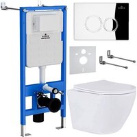 Унитаз подвесной Roxen Antares One Rimless 6 в 1 StounFix Dual Fresh 508565 (кнопка: хром) - Превью изображения №2 — Интернет-магазин ПроЗаказ