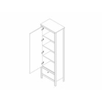 Шкаф распашной Black Red White Loft REG1D1S (дуб вотан/черный) - Превью изображения №2 — Интернет-магазин ПроЗаказ