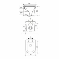 Унитаз подвесной White Wave Promo (белый глянец) - Превью изображения №8 — Интернет-магазин ПроЗаказ