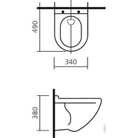 Унитаз подвесной Sanita Luxe Attica (с пневмокрышкой) - Превью изображения №2 — Интернет-магазин ПроЗаказ