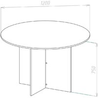 Офисный стол для переговоров МДК СП-К круглый 1200x1200x750 (венге) - Превью изображения №2 — Интернет-магазин ПроЗаказ