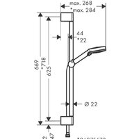 Душевой гарнитур  Hansgrohe Vernis Blend Vario 26275000 - Превью изображения №2 — Интернет-магазин ПроЗаказ