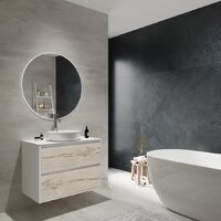  ЗОВ Тумба под умывальник Парма 70 P70LWP0MWHMC1A-LDSPW (белый/белый галифакс) - Превью изображения №5 — Интернет-магазин ПроЗаказ