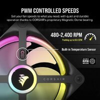 Комплект вентиляторов для корпуса с контроллером Corsair iCUE LINK QX120 RGB Triple Pack + Hub CO-9051002-WW - Превью изображения №5 — Интернет-магазин ПроЗаказ