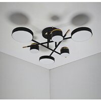 Припотолочная люстра Mirastyle Диод MH-3231/6 BK+FGD - Превью изображения №3 — Интернет-магазин ПроЗаказ