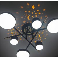 Припотолочная люстра Mirastyle Диод MH-3231/6 BK+FGD - Превью изображения №10 — Интернет-магазин ПроЗаказ