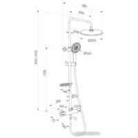Душевая система  Milardo Ideal Spa ILSSBTHM06 - Превью изображения №12 — Интернет-магазин ПроЗаказ