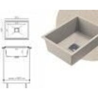 Кухонная мойка Polygran Blade 550 (кремовый) - Превью изображения №2 — Интернет-магазин ПроЗаказ